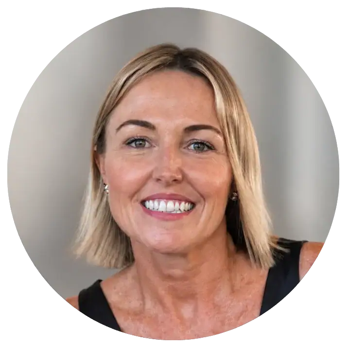 Smiling woman with blonde hair at My Cosmetic Clinic, part of Our Team.